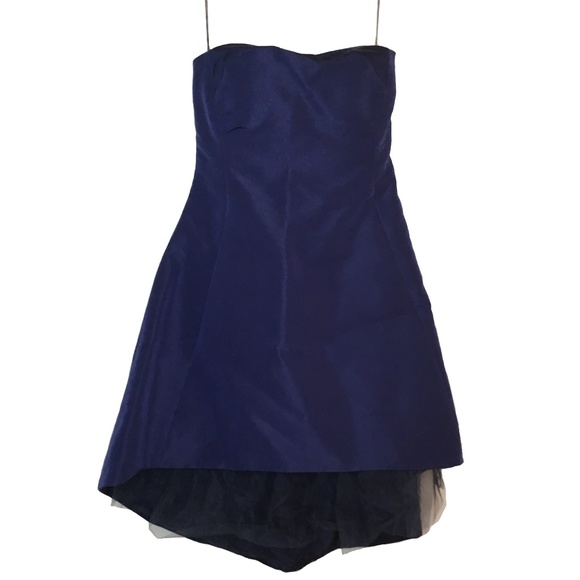 Anne Bowen Blue Strapless Formal Dress Gown Small MSRP $458 - Picture 2 of 8